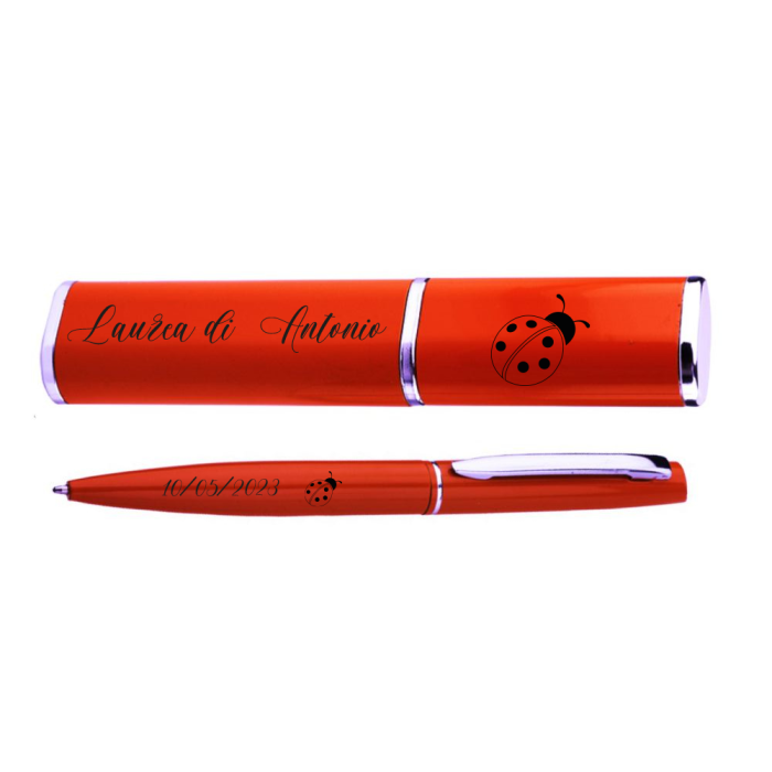 Penna a sfera con Astuccio con Stampa Personalizzata